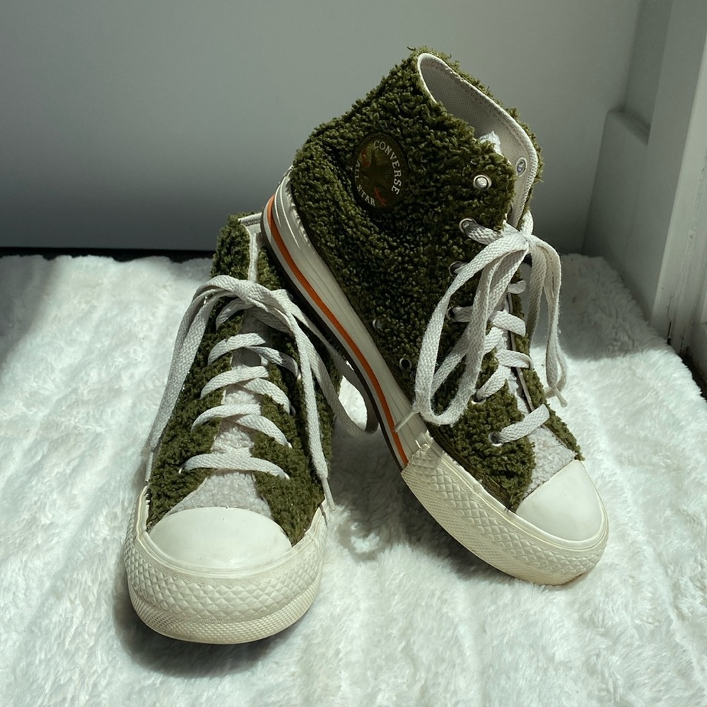 Converse Kids Sneakers in Green and White